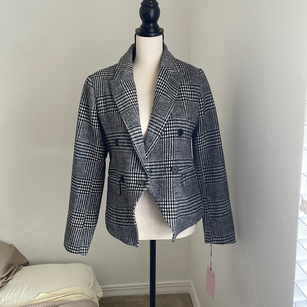 Anthropologie houndstooth jacket